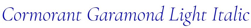 Cormorant Garamond Light Italic लिपि